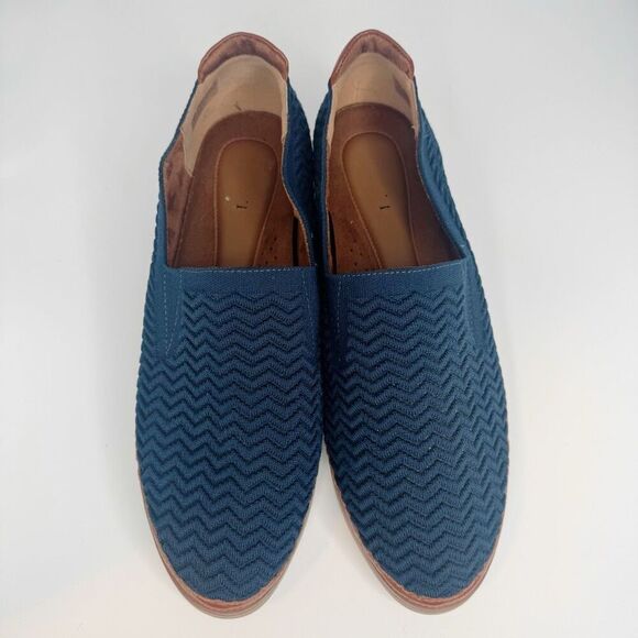 Cobb Hill Shoes Womens 11 Loafers Blue Knit Casual Career Slip On Walking Light - Picture 2 of 7